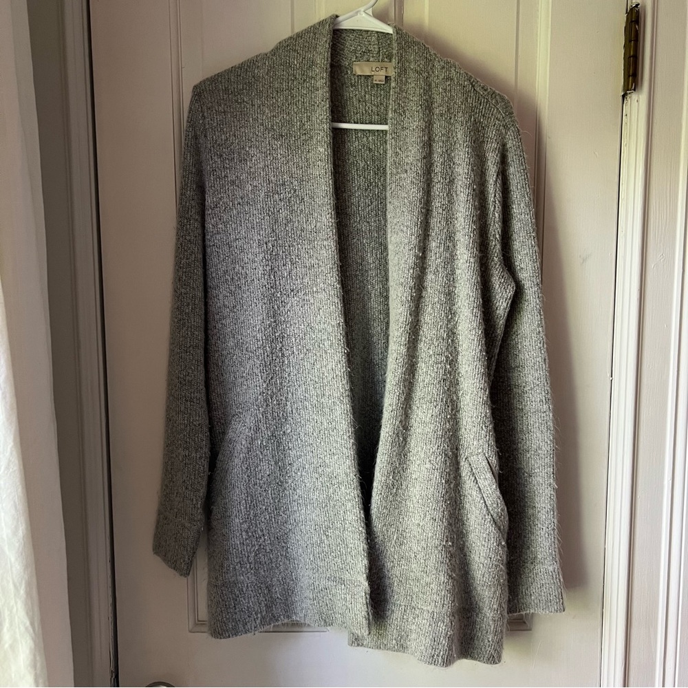 Cozy open front loft sweater